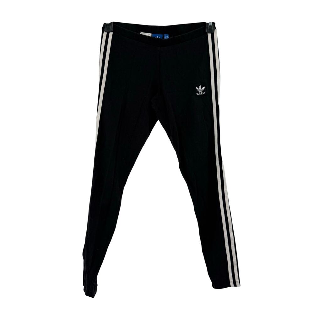 Adidas Size Medium Black White Leggings Athletic Activewear Pants